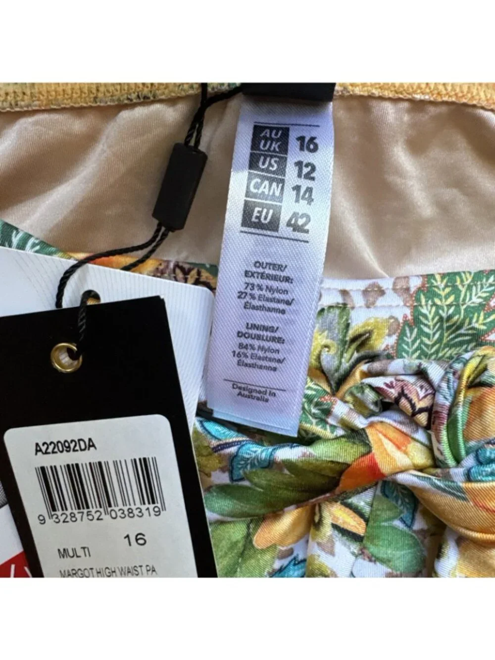 Aqua Blu Australia Womens Size 16 High-Waist Bikini Bottoms Dahlia Margot $85